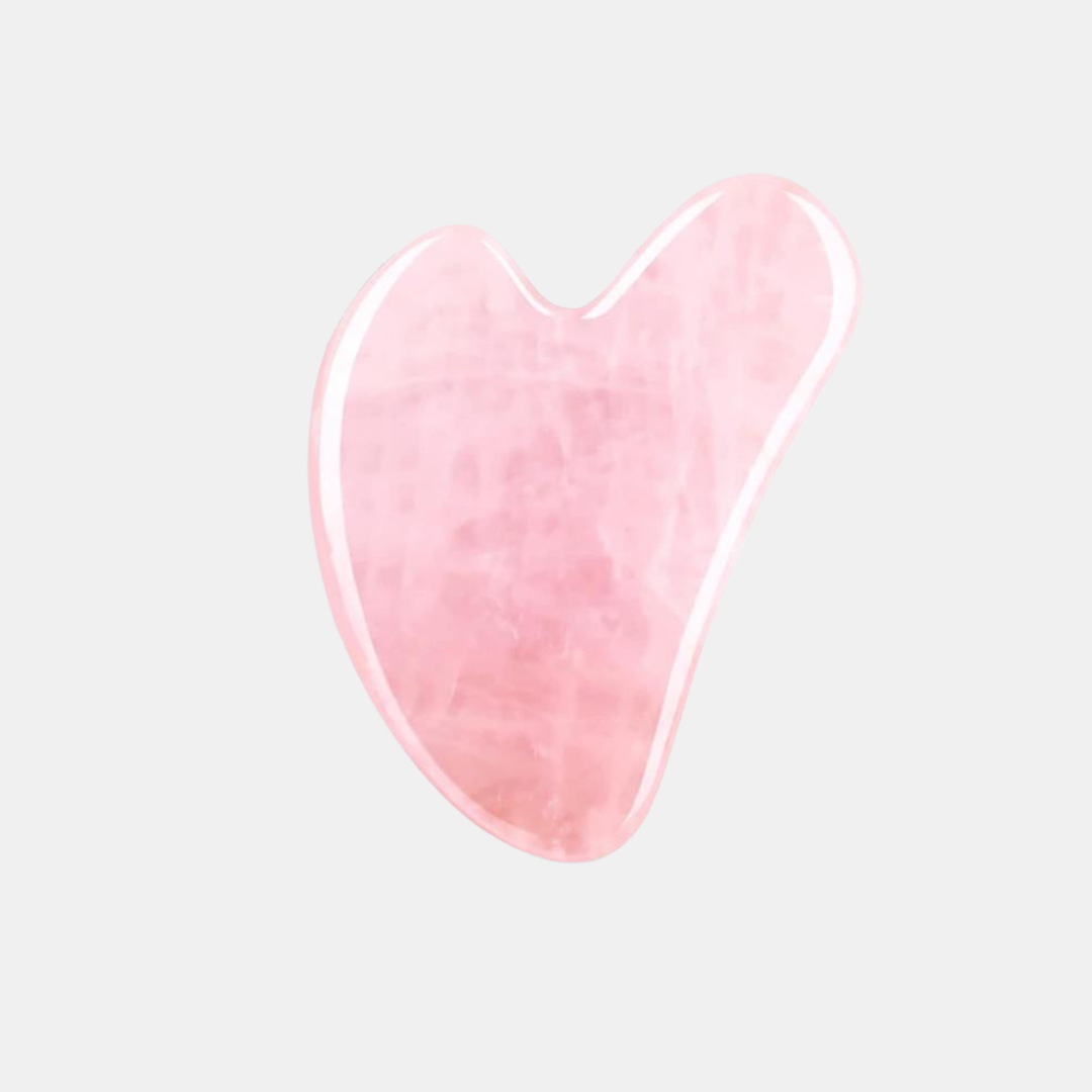 Gua Sha Facial Tools, Rose Quartz Guasha Tool for Face & Eye Gua Sha Stone for Puffiness Reducing & Jawline Sculpting Face Stone Gua Sha Tools for Skin Care Woman Guasha Stone Tool, Pink-Unboundless