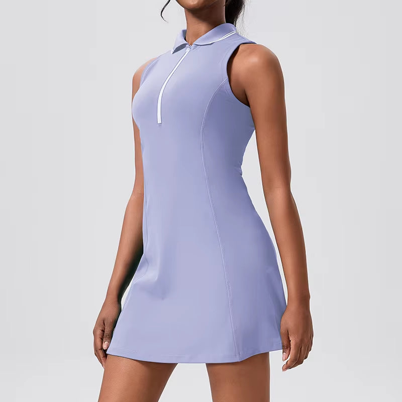 Recycled V-Neck Golf & Tennis Dress-Unboundless