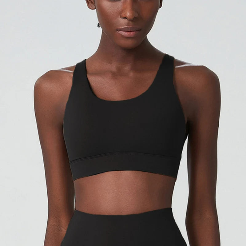 High Impact Fitness Yoga Bra Women Solid Color Buttery Soft Gym Running Top Female Breathable Quick Dry Sports Underwear-Unboundless