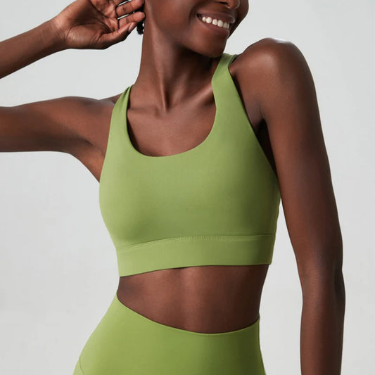 High Impact Fitness Yoga Bra Women Solid Color Buttery Soft Gym Running Top Female Breathable Quick Dry Sports Underwear-Unboundless
