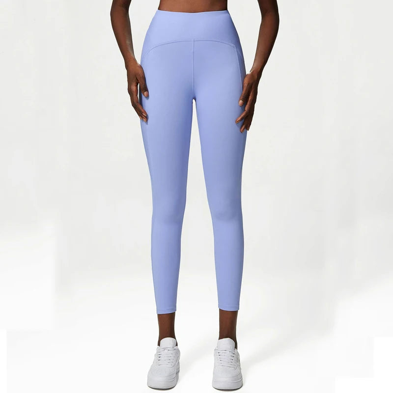 Women Yoga Pants Naked Feeling High Stretch Nylon High Waist Leggings Sexy Push up Running Gym Tights Female Athletics Clothing-Unboundless