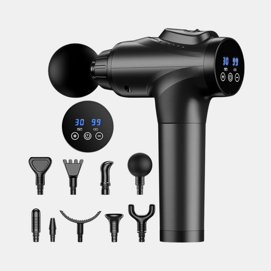 Electric Massage Tool, Handheld Deep Tissue Back Neck Massager with 30 Speed Levels & 9 Attachments, Percussion Massage Tool for Muscle Relaxation-Unboundless