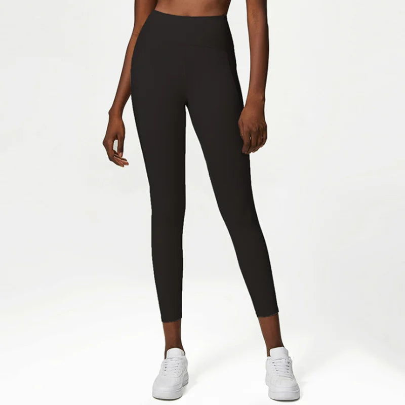 Women Yoga Pants Naked Feeling High Stretch Nylon High Waist Leggings Sexy Push up Running Gym Tights Female Athletics Clothing-Unboundless