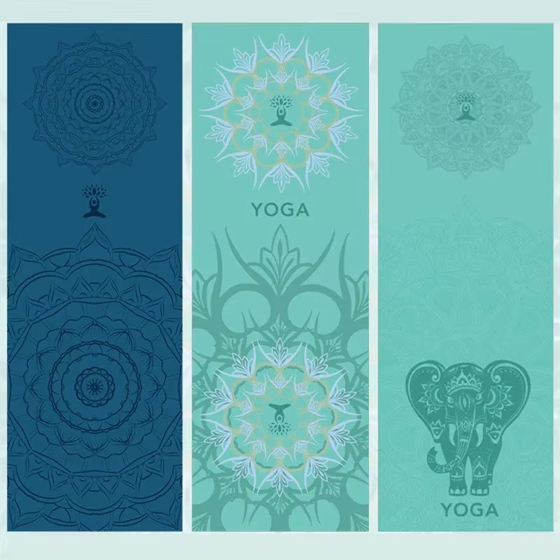Hot Yoga Mat Towel 185*63Cm Printed Yoga Towel Non Slip Fitness Workout Mat Cover for Pilates Gym Yoga Blankets