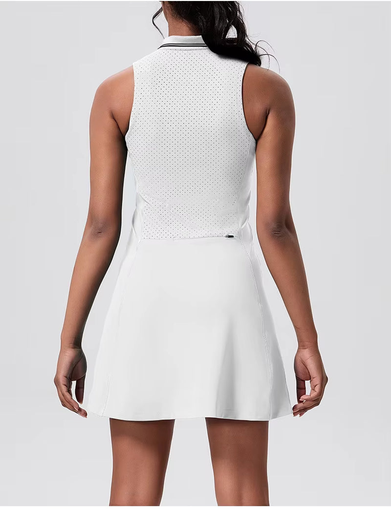 Recycled V-Neck Golf &amp; Tennis Dress-Unboundless